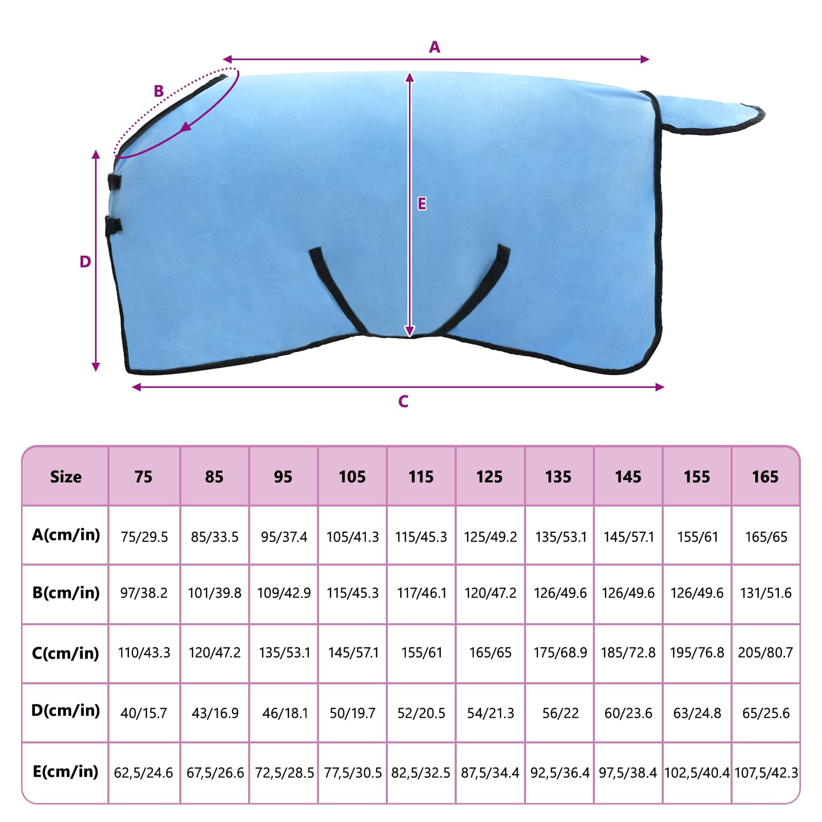 Pătură pentru cai Aqua complet Poliester GartenMobel Dekor