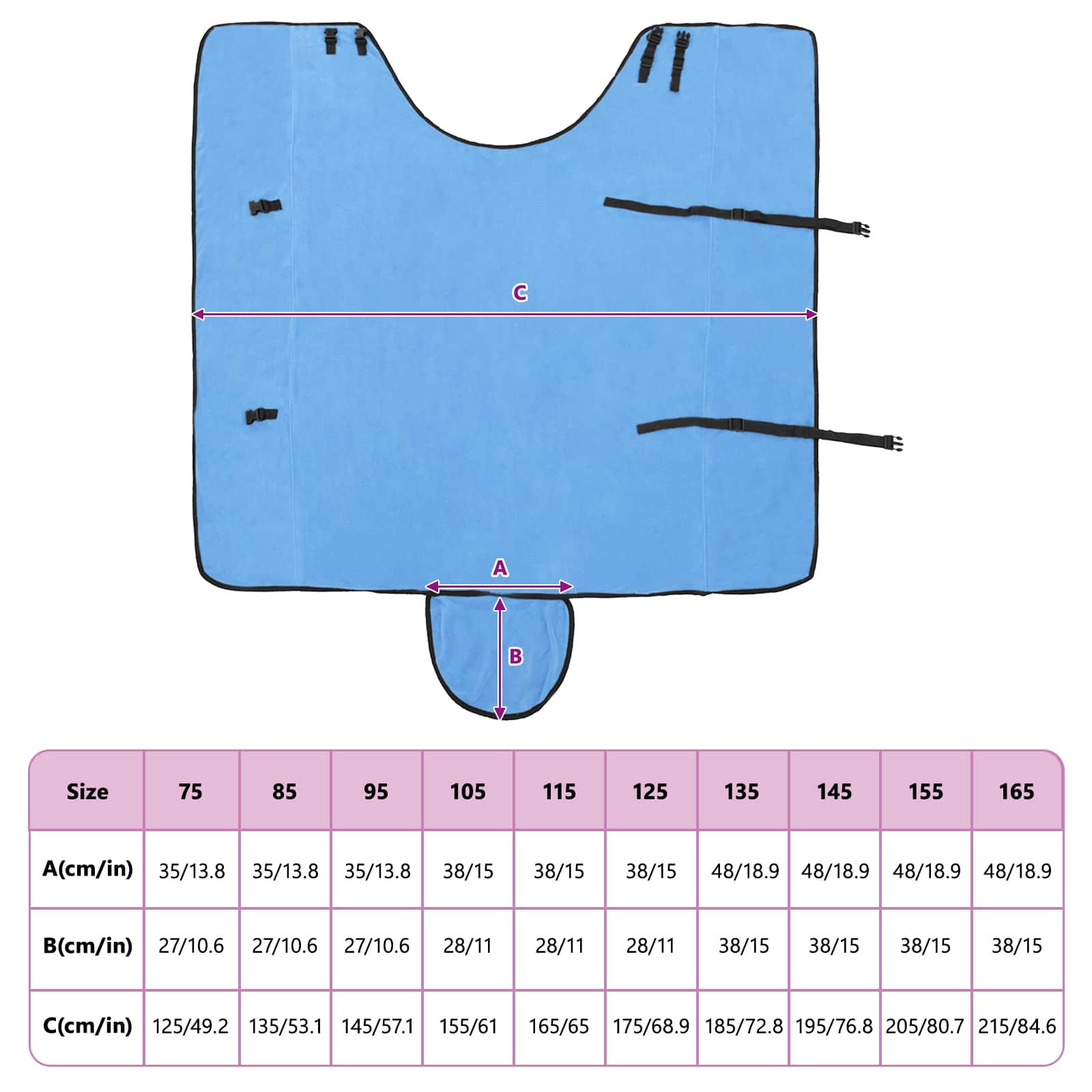 Pătură pentru cai Aqua complet Poliester GartenMobel Dekor