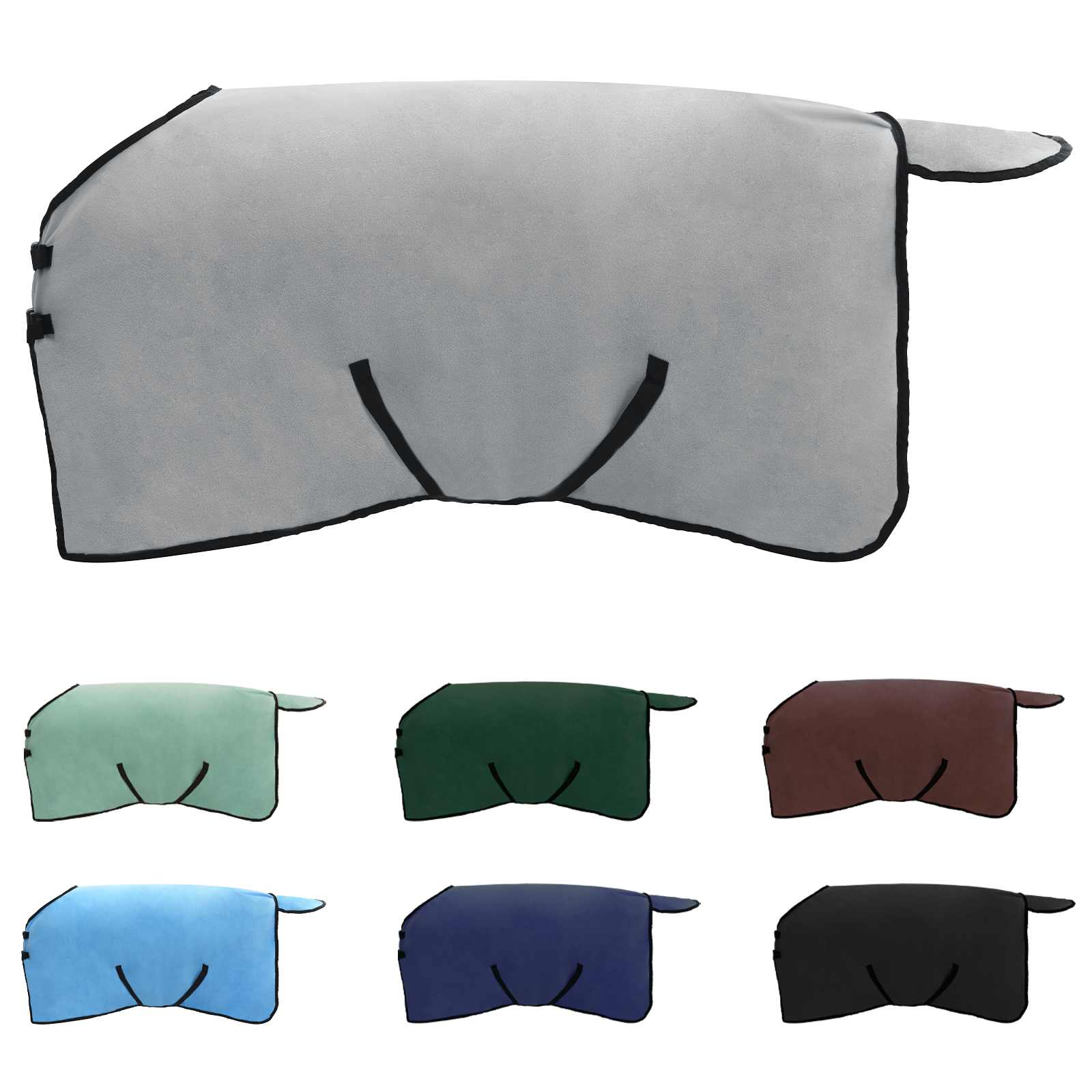 Pătură pentru cai Gri deschis și roz complet Poliester GartenMobel Dekor