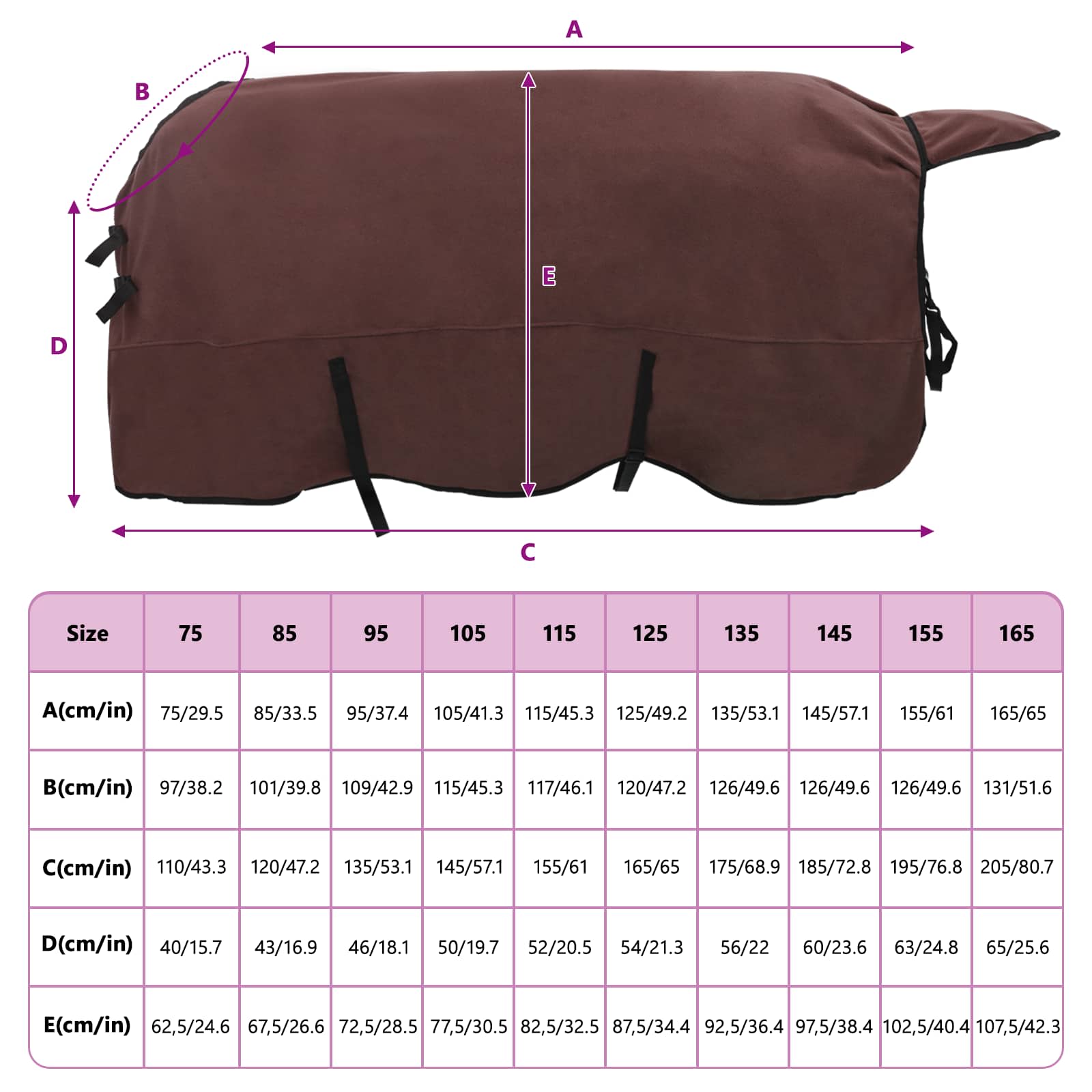 Pătură pentru cai Maro Întunecat Complet Poliester GartenMobel Dekor