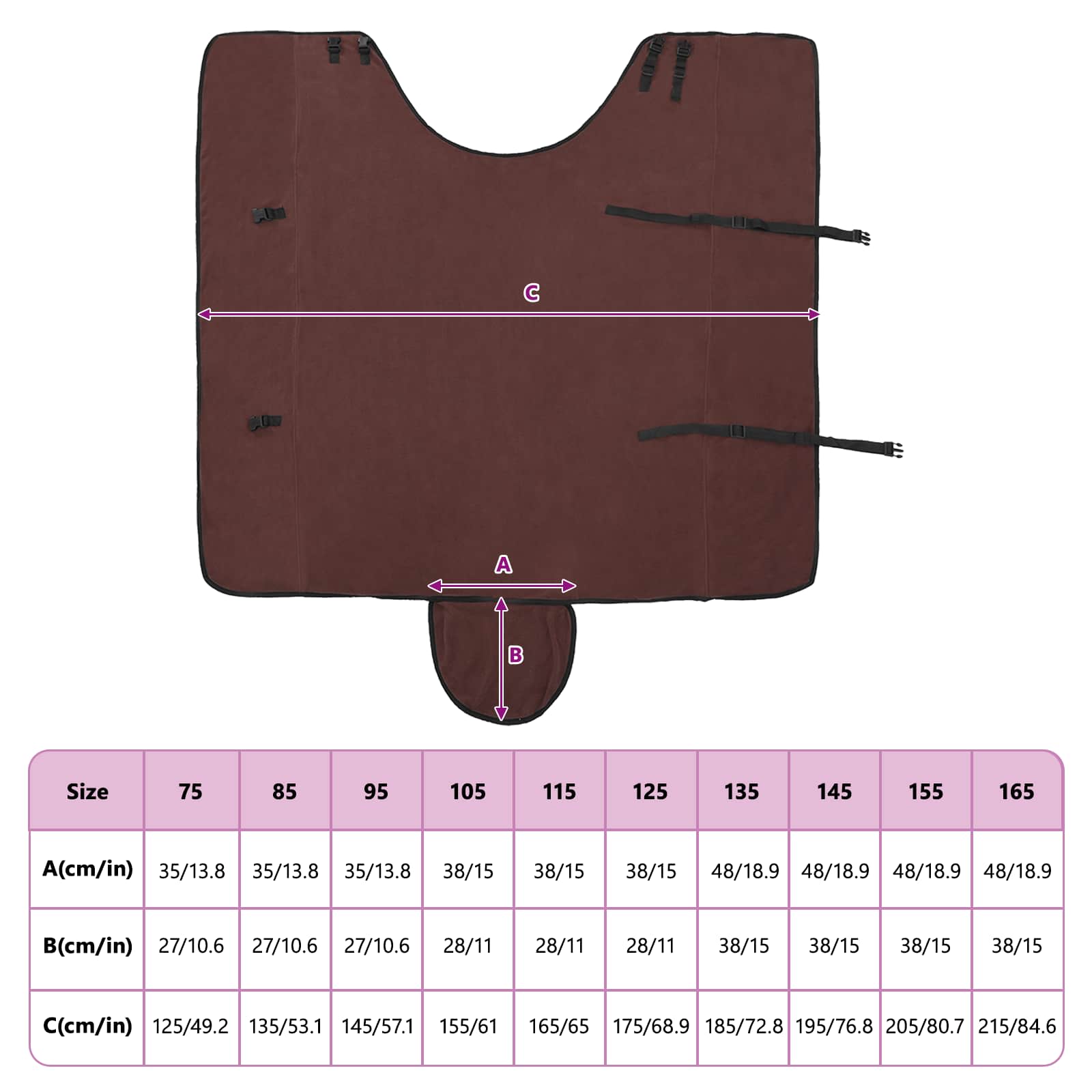 Pătură pentru cai Maro Întunecat Complet Poliester GartenMobel Dekor