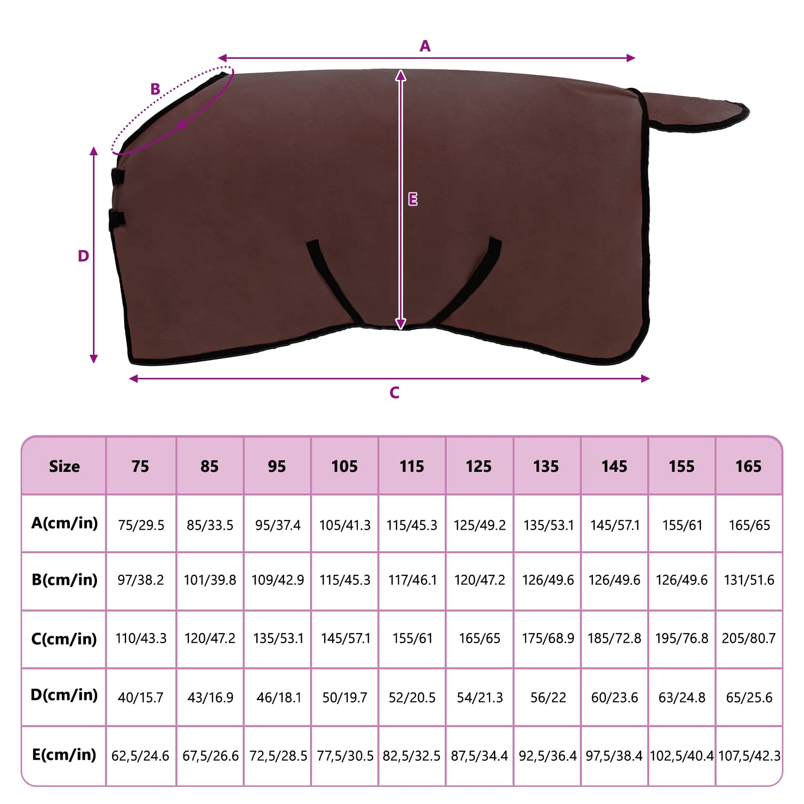 Pătură pentru cai Maro Întunecat Complet Poliester GartenMobel Dekor