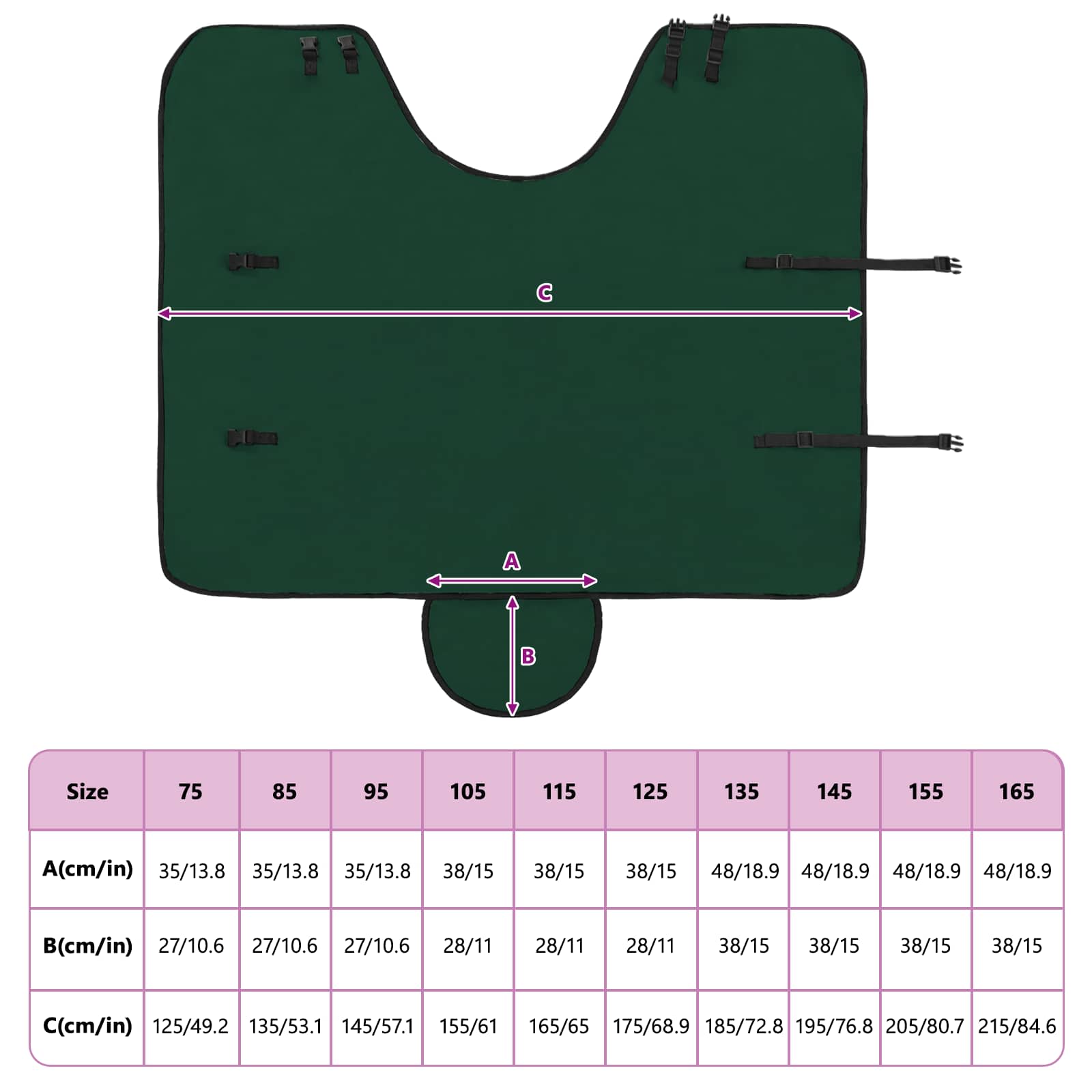 Pătură pentru cai Verde închis complet Poliester GartenMobel Dekor