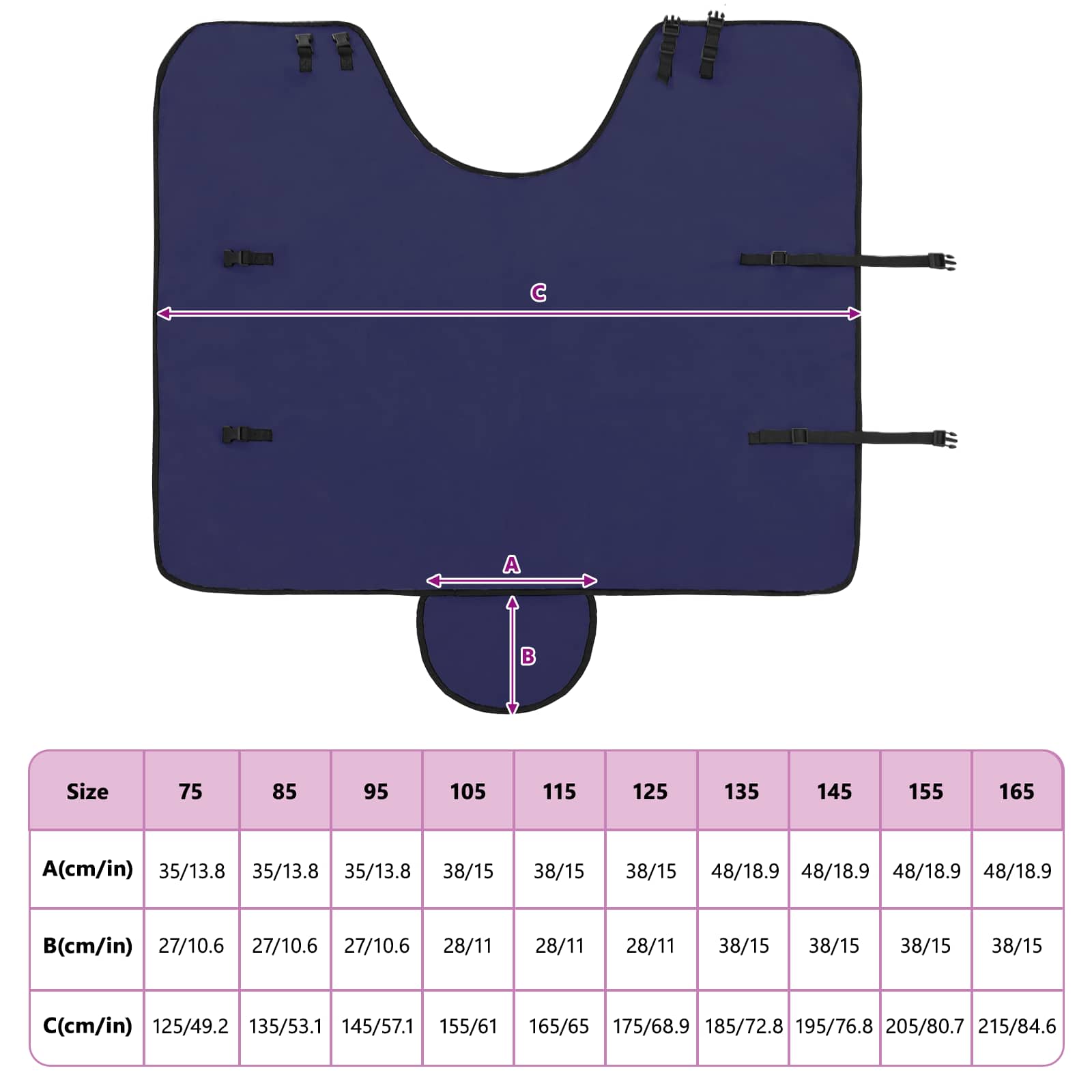 Pătură pentru cai Albastru marin Poliester GartenMobel Dekor