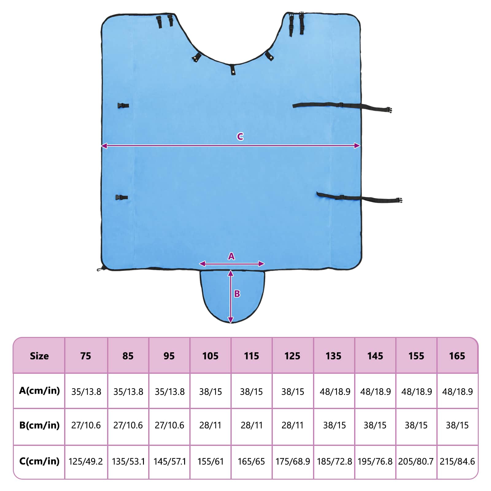 Pătură pentru cai Aqua complet Poliester GartenMobel Dekor