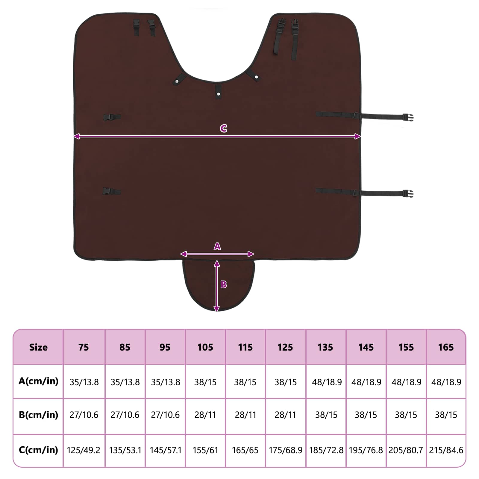 Pătură pentru cai Maro Întunecat Complet Poliester GartenMobel Dekor