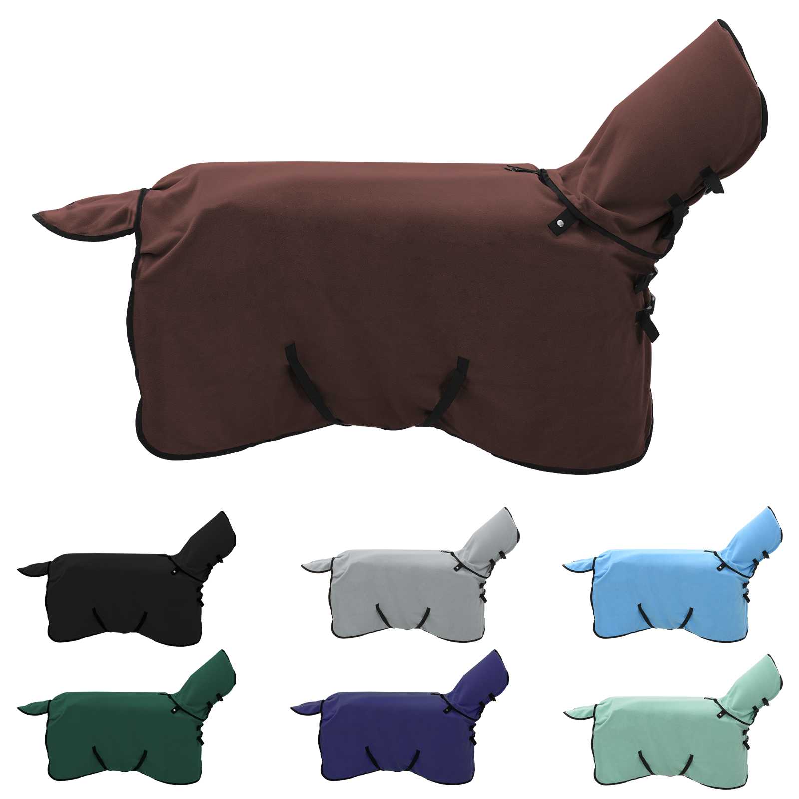 Pătură pentru cai Maro Întunecat Complet Poliester GartenMobel Dekor