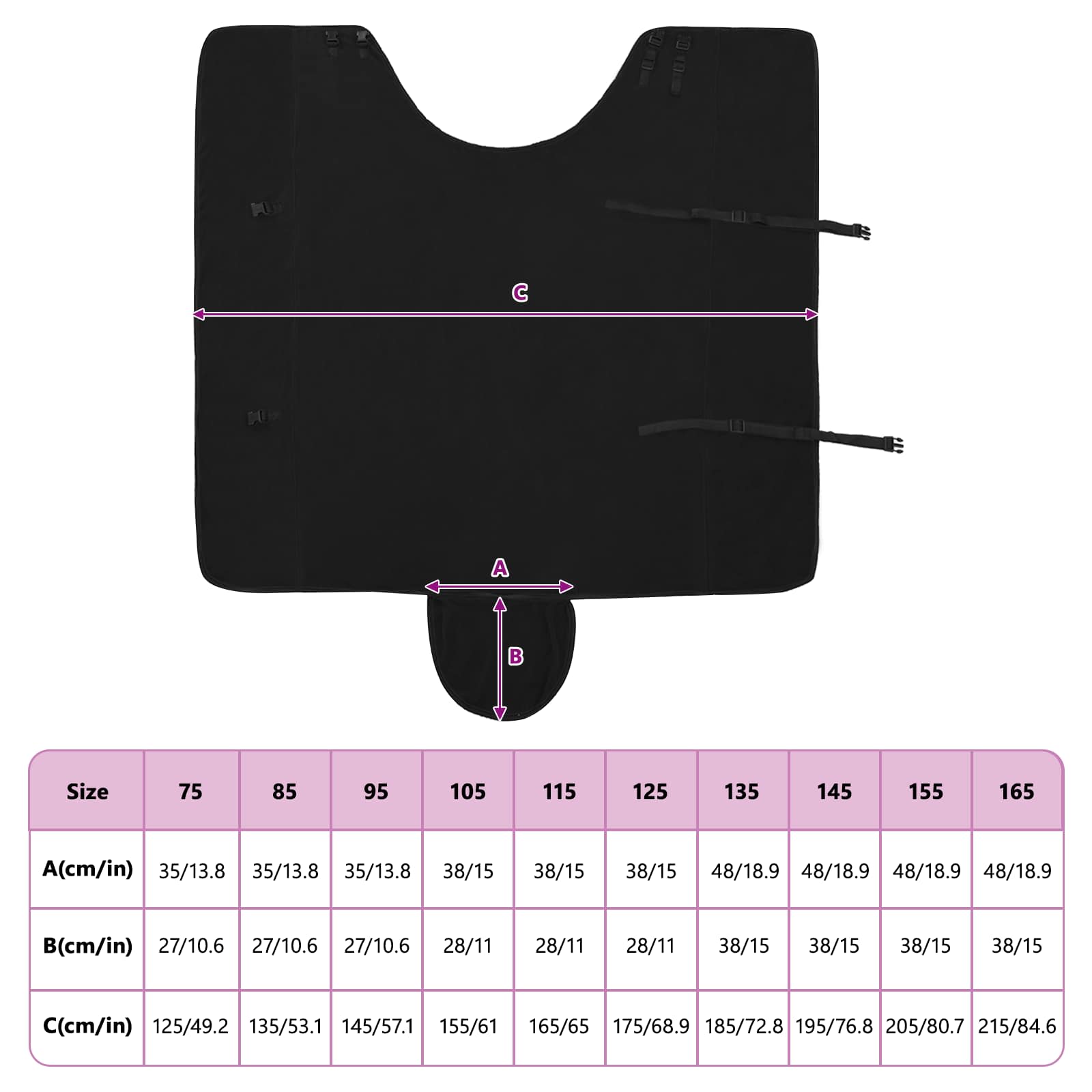 Pătură pentru cai Negru Poliester GartenMobel Dekor