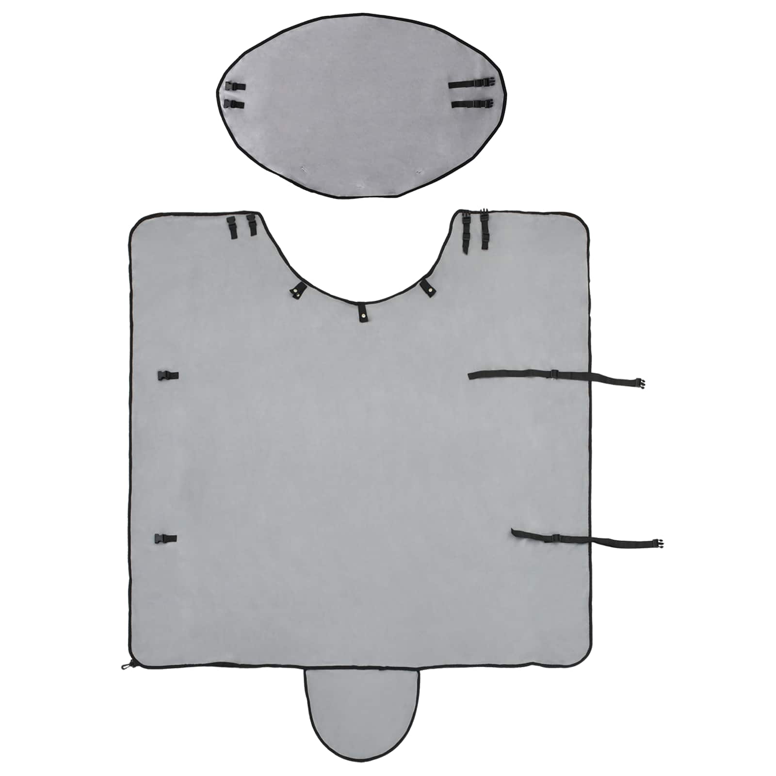 Pătură pentru cai Gri deschis și roz complet Poliester GartenMobel Dekor