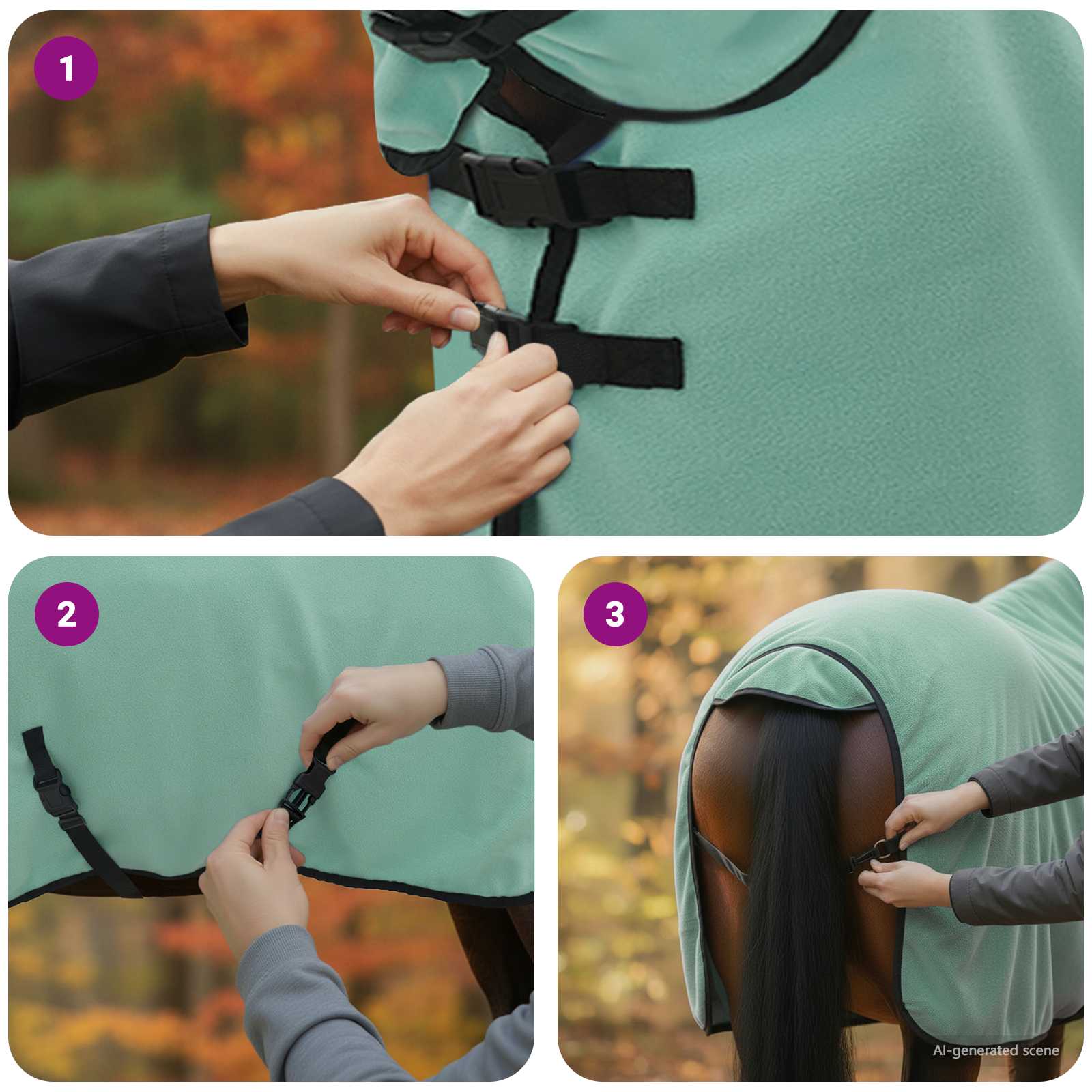 Pătură pentru cai Verde special Poliester GartenMobel Dekor