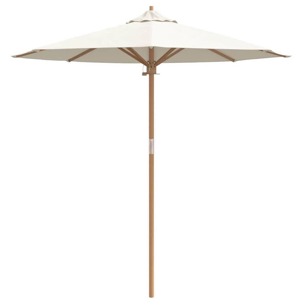 Parasol de Grădină Alb crem Ø 270 x 260 cm Bambus GartenMobel Dekor