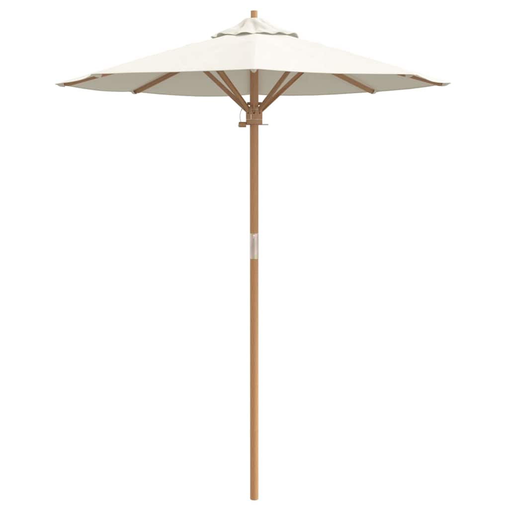 Parasol de Grădină Alb crem Ø 270 x 260 cm Bambus GartenMobel Dekor