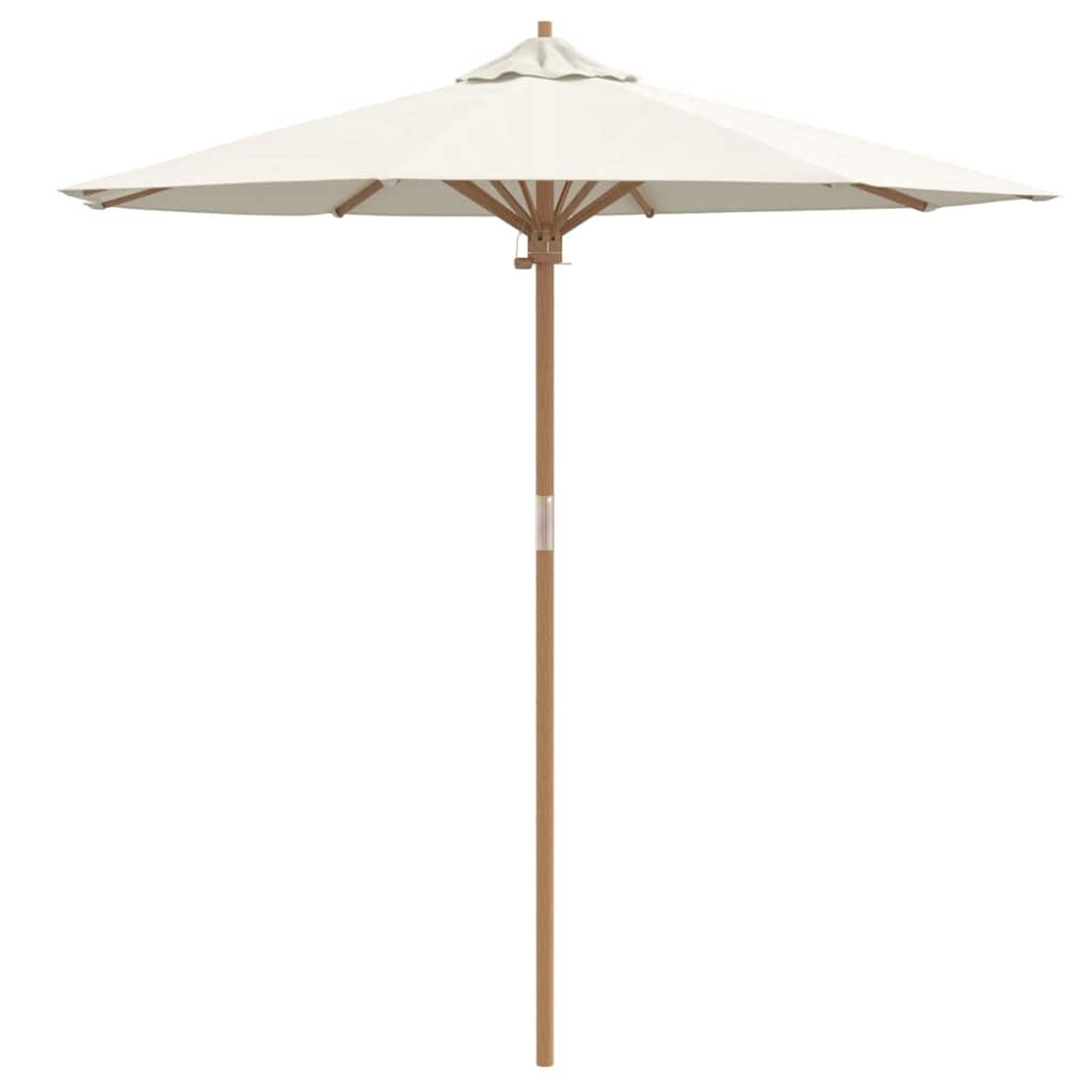 Parasol de Grădină Alb crem Ø 270 x 260 cm Bambus GartenMobel Dekor