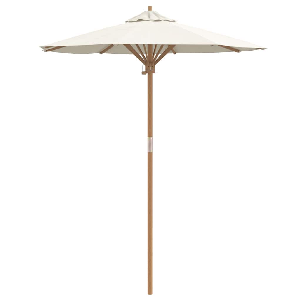 Parasol de Grădină Alb crem Ø 270 x 260 cm Bambus GartenMobel Dekor