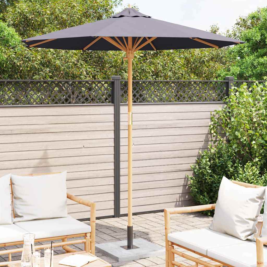 Parasol de Grădină Gri închis Ø 270 x 260 cm Bambus GartenMobel Dekor