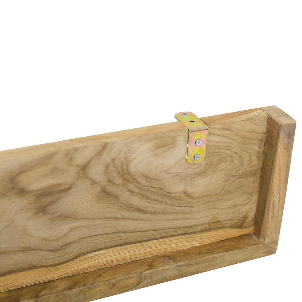 Rafturi de perete, 2 buc., 60x15x4 cm, lemn masiv de tec GartenMobel Dekor