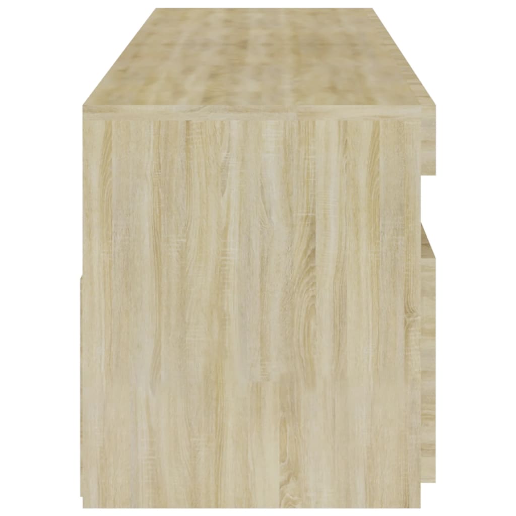 Comode TV cu lumini LED, 2 buc., stejar sonoma, 75x35x40 cm GartenMobel Dekor