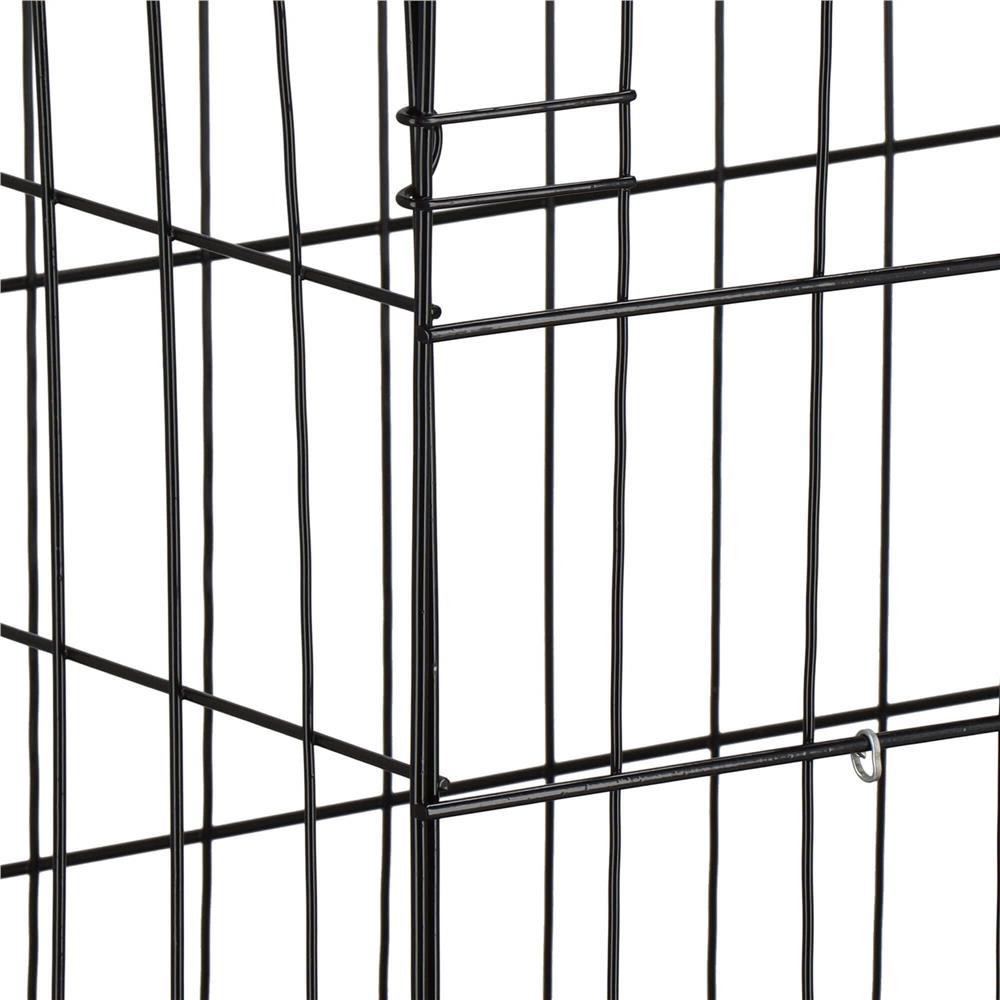 Cusca pentru animale, 2 usi, Pliabila din metal, XL, Negru, 100x70x60 cm Household NewTrend