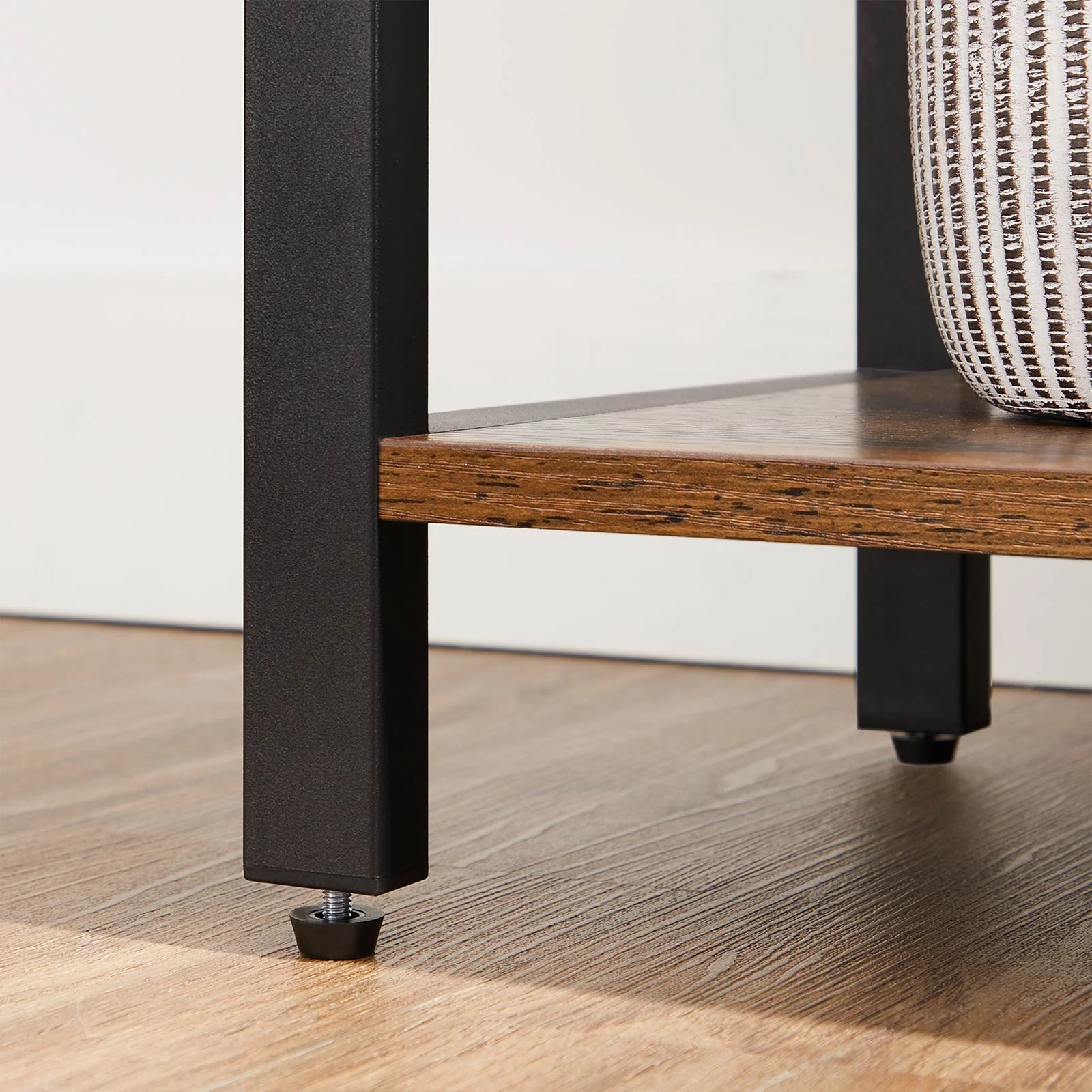 VASAGLE Biblioteca cu cadru otel si 6 polite, stil industrial, 66x30x186cm, maro rustic si negru Household NewTrend