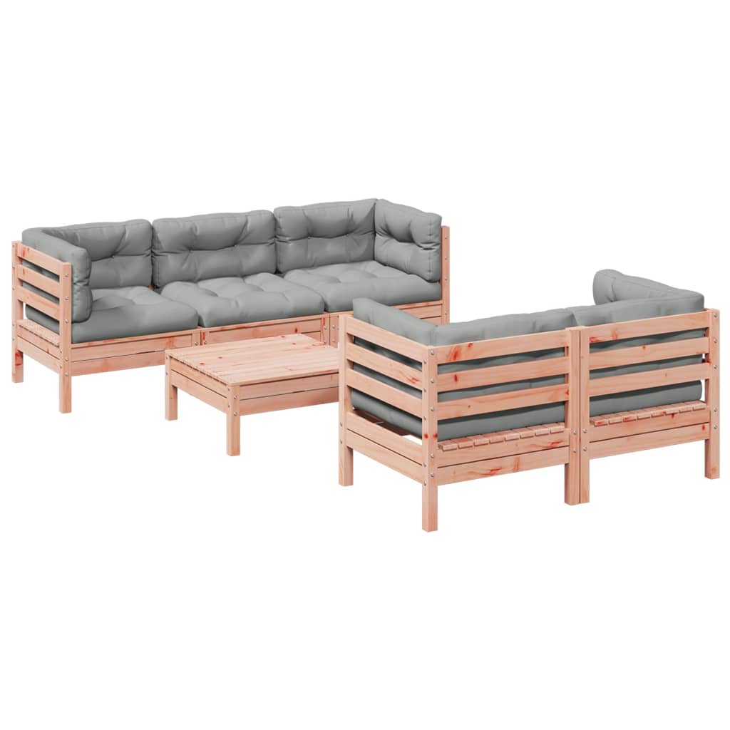 Set canapele grădină cu perne, 6 piese, lemn masiv brad douglas GartenMobel Dekor
