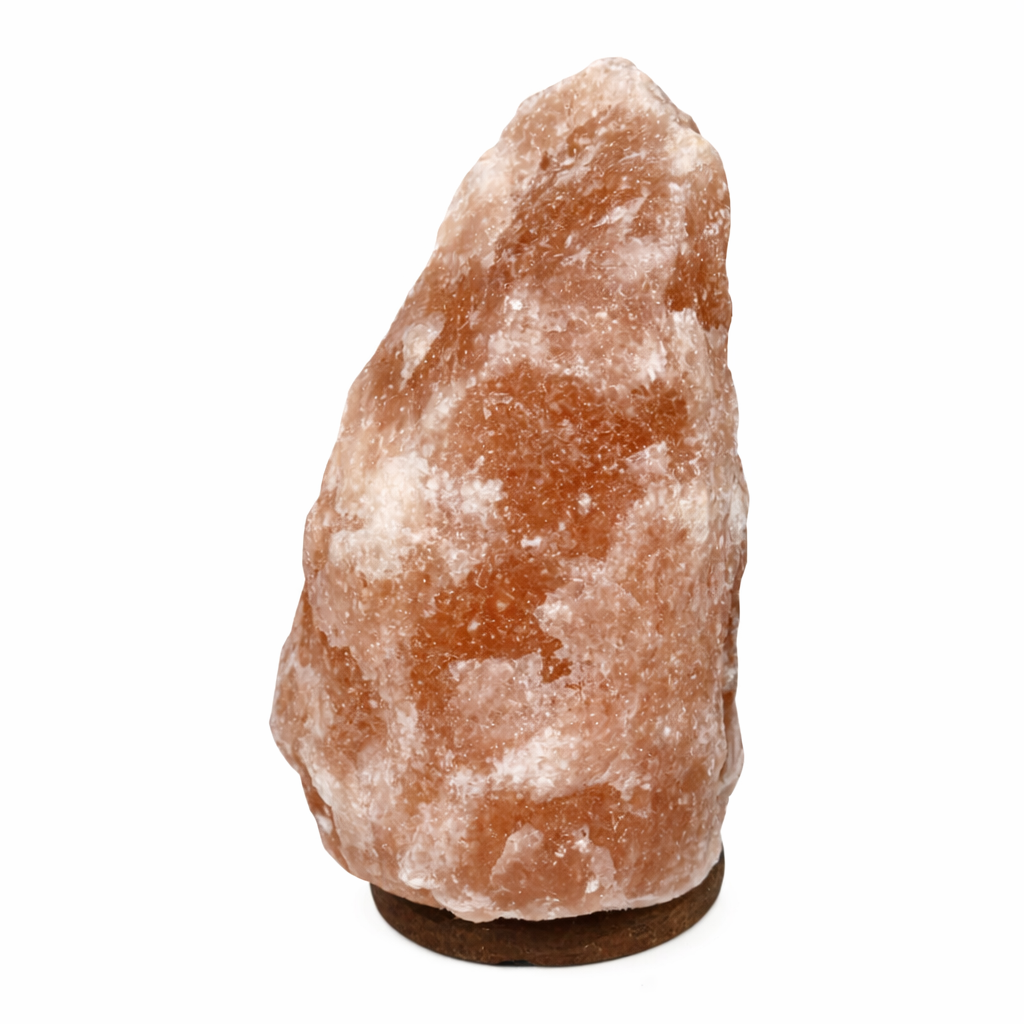 Lampa de sare decorativa, 5-6 kg, baza din lemn MultiMark GlobalProd