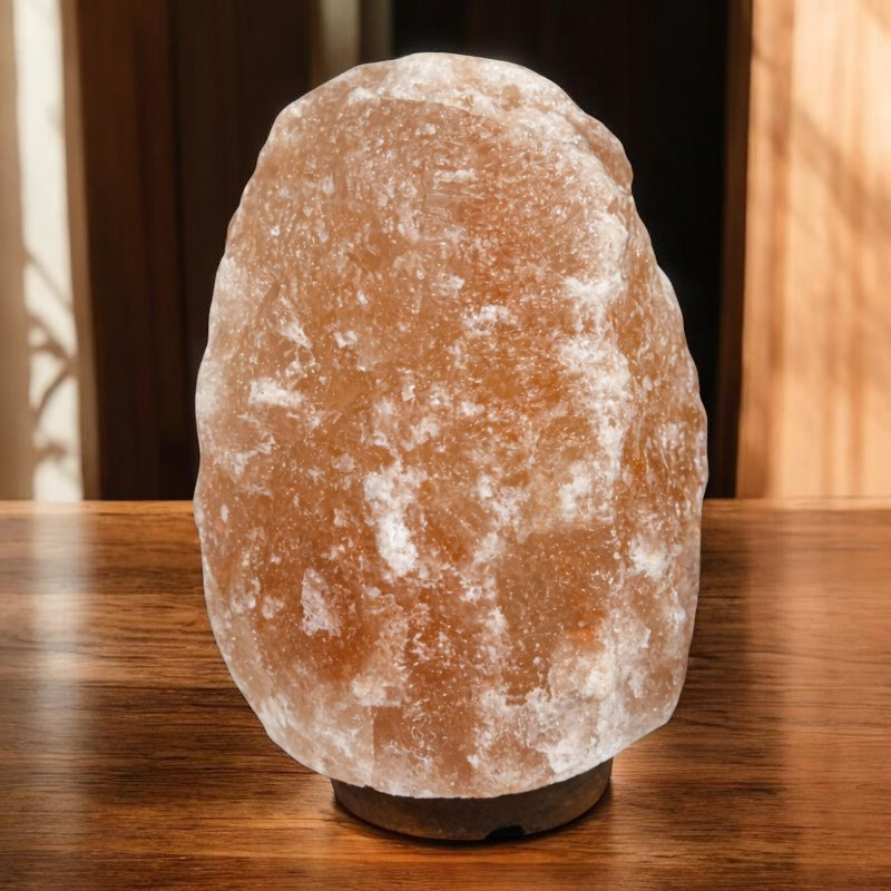 Lampa sare himalaya, 4-5 kg, intrerupator on/off, suport lemn MultiMark GlobalProd