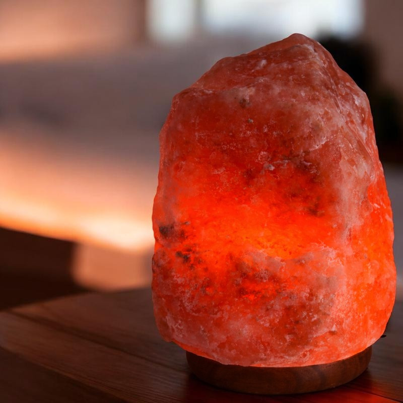 Lampa sare himalaya, suport din lemn, intrerupator, greutate 10-12 kg MultiMark GlobalProd