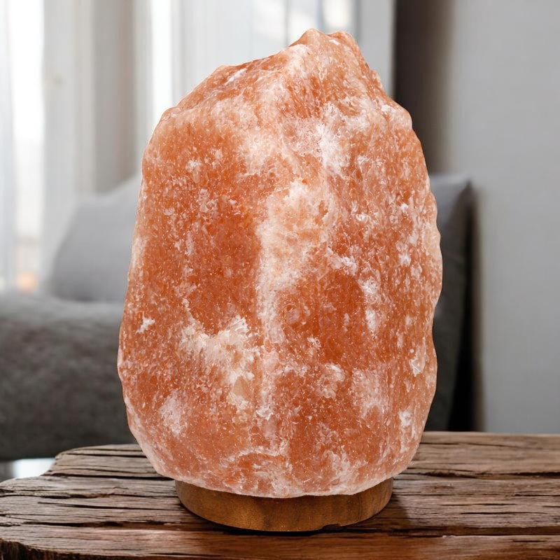 Lampa sare himalaya, suport din lemn, intrerupator, greutate 10-12 kg MultiMark GlobalProd