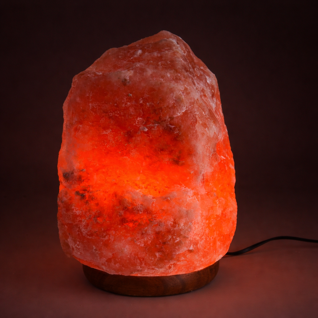 Lampa sare himalaya, suport din lemn, intrerupator, greutate 10-12 kg MultiMark GlobalProd