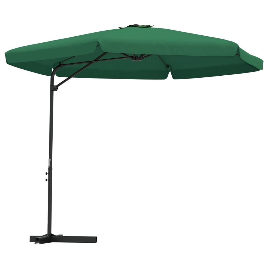 Umbrelă de soare de exterior cu stâlp din oțel, verde, 300 cm GartenMobel Dekor