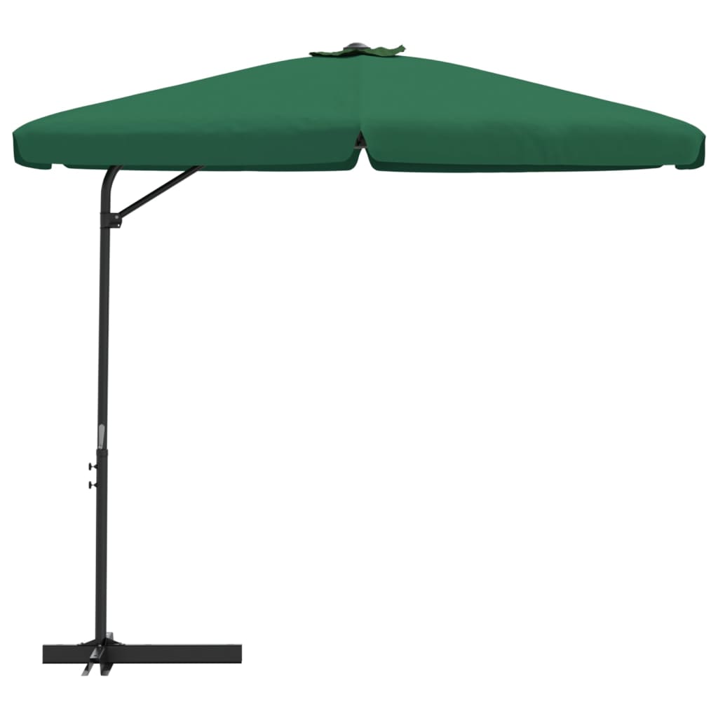Umbrelă de soare de exterior cu stâlp din oțel, verde, 300 cm GartenMobel Dekor
