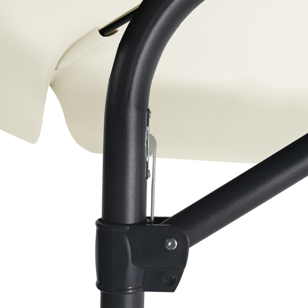 Umbrelă soare de exterior cu stâlp din oțel, alb nisipiu 300 cm GartenMobel Dekor