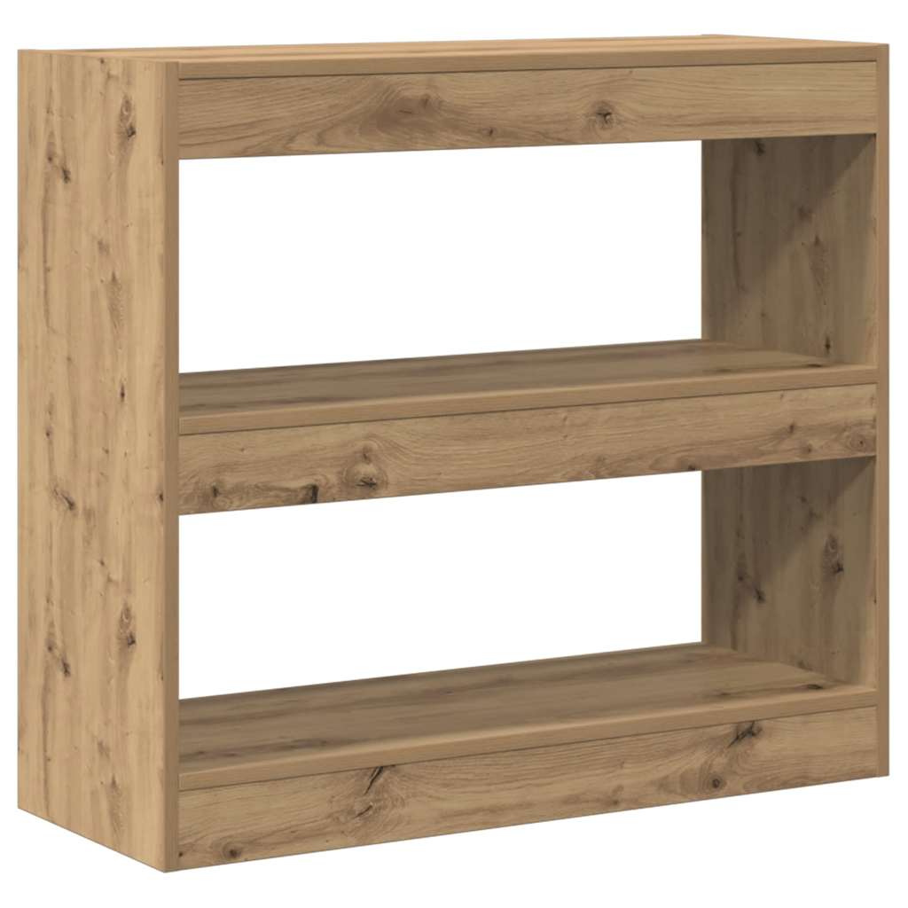 Bibliotecă/Separator de cameră, Stejar artizanal, 80x30x72 cm GartenMobel Dekor