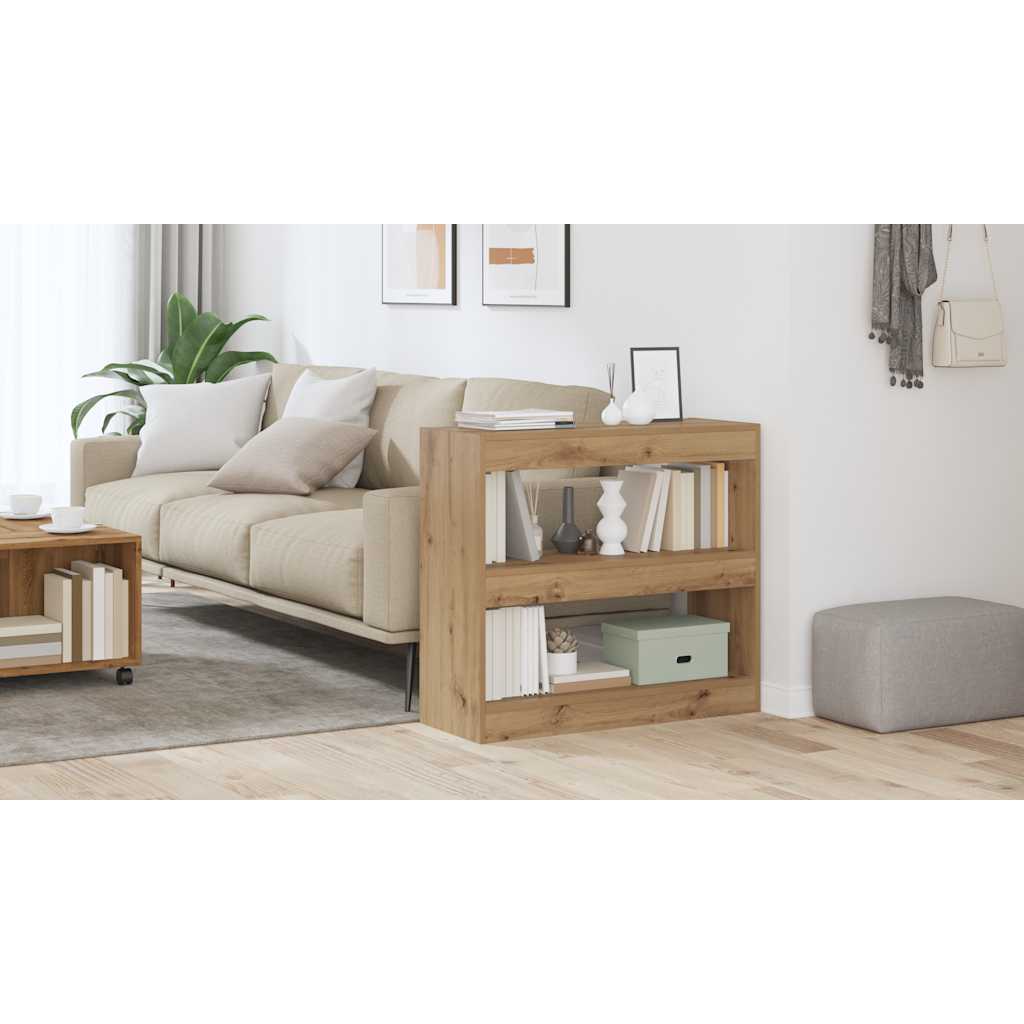 Bibliotecă/Separator de cameră, Stejar artizanal, 80x30x72 cm GartenMobel Dekor
