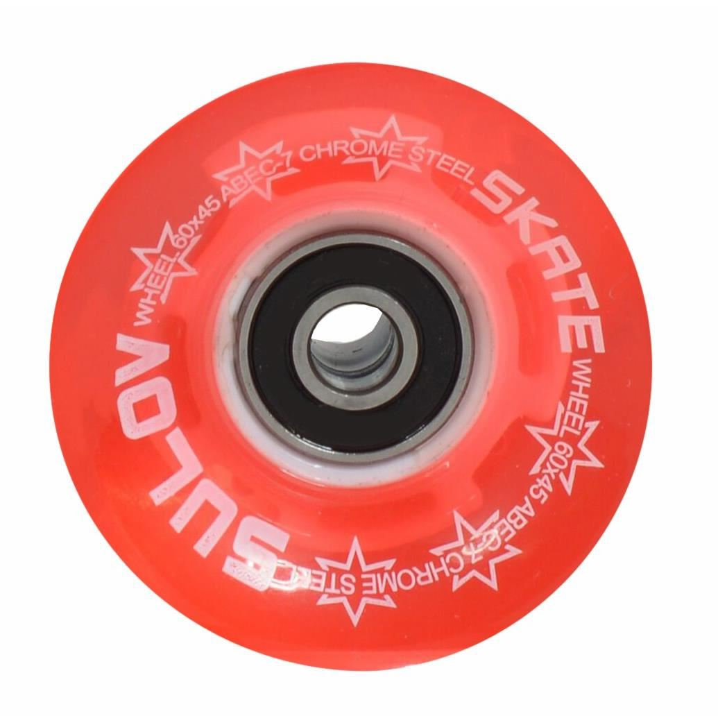 Roti Skateboard - 60x45 mm, Set 4 buc, Roz Ultimate FactoryBikes