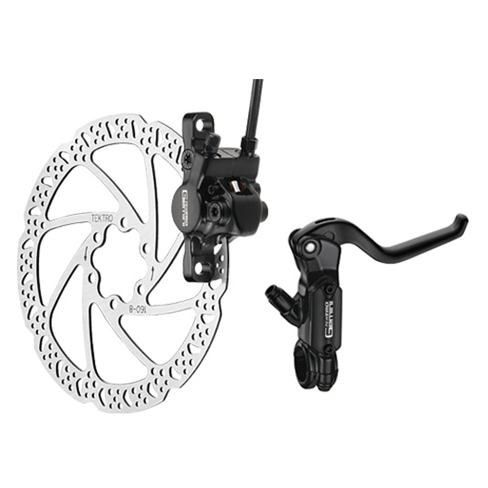 Frana spate pe disc hidraulica Tektro HD M510, rotor 180 mm, furtun 1450 mm, negru Ultimate FactoryBikes