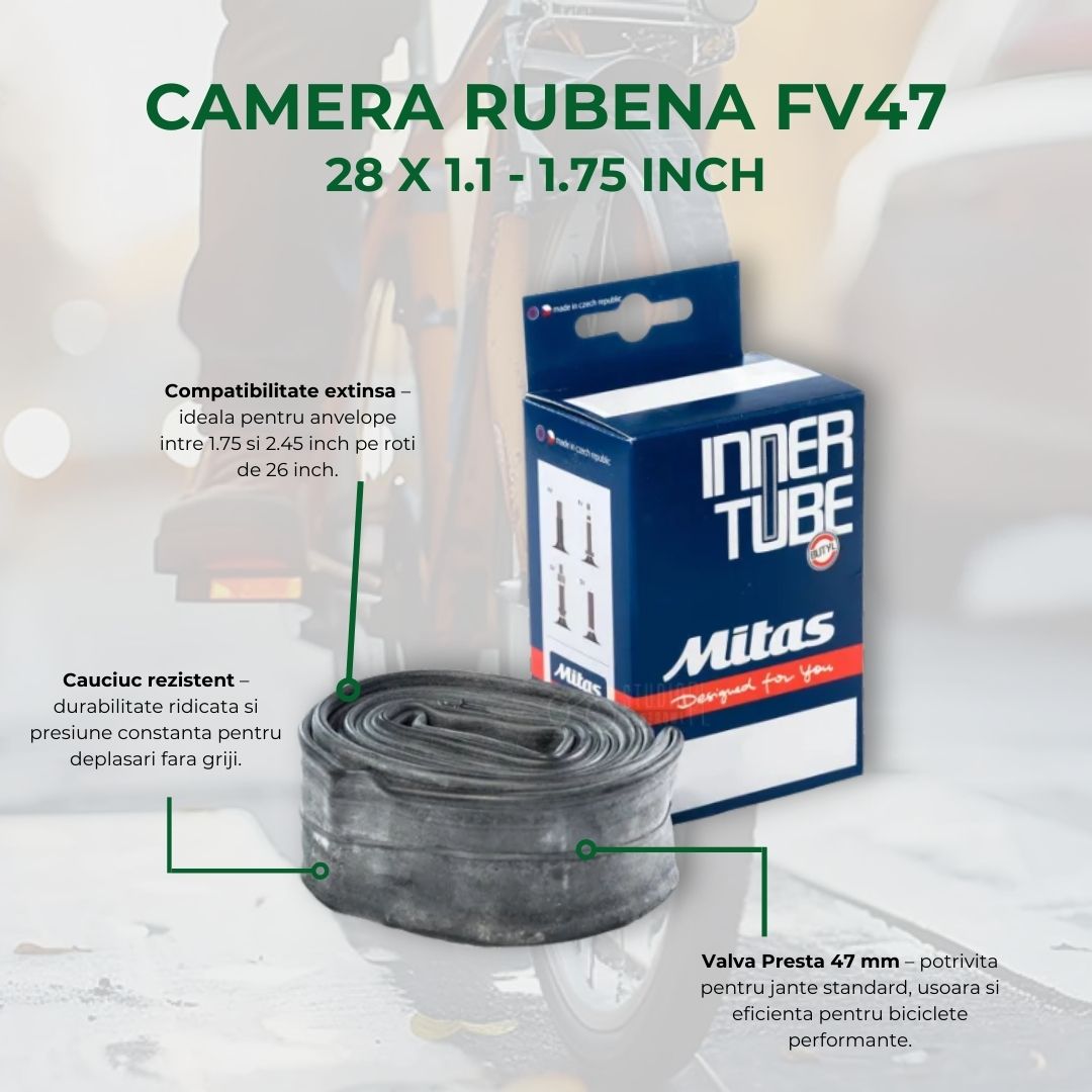 Camera Bicicleta Rubena Fv47 - 26 x 1.75 - 2.45 Inch Ultimate FactoryBikes