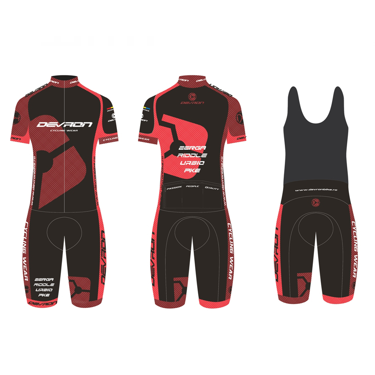 Costum Ciclism Devron, XXXL, Rosu Ultimate FactoryBikes