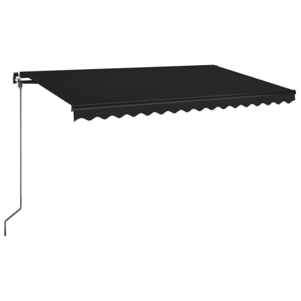 Copertină retractabilă manual, antracit, 450x350 cm GartenMobel Dekor