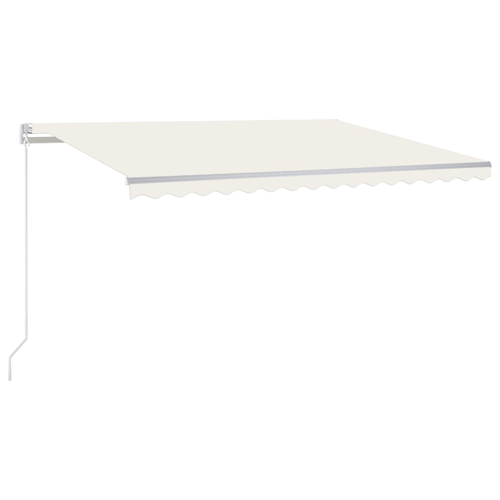 Copertină retractabilă manual, crem, 450x300 cm GartenMobel Dekor