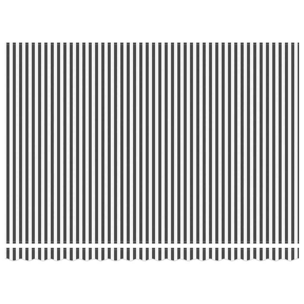 Copertină retractabilă automat cu LED, antracit/alb, 450x300 cm GartenMobel Dekor