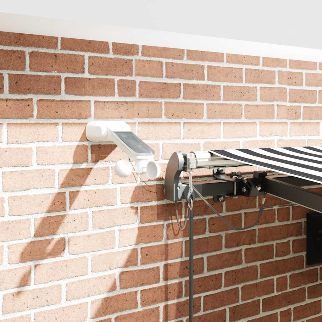 Copertină retractabilă automat cu LED, antracit/alb, 450x300 cm GartenMobel Dekor