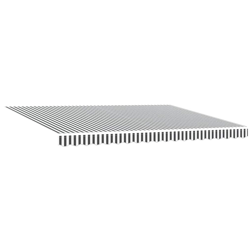 Copertină retractabilă automat cu LED, antracit/alb, 450x300 cm GartenMobel Dekor