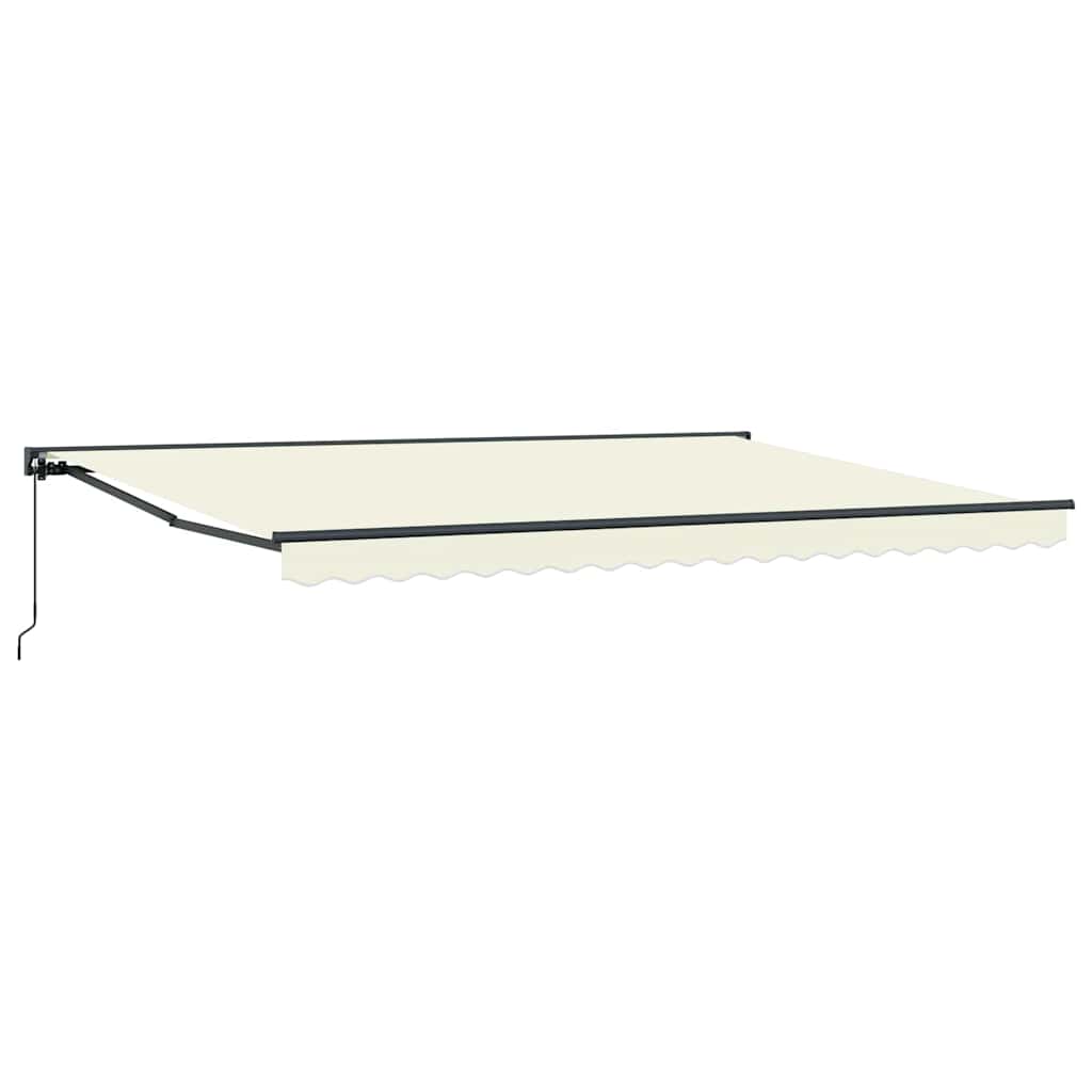 Cortina Retractabilă Crem 450 × 300 cm Poliester și metal GartenMobel Dekor