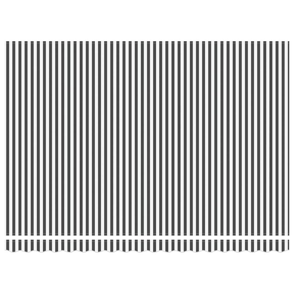 Cortina Retractabilă Manual Antracit și Alb 450 × 300 cm GartenMobel Dekor