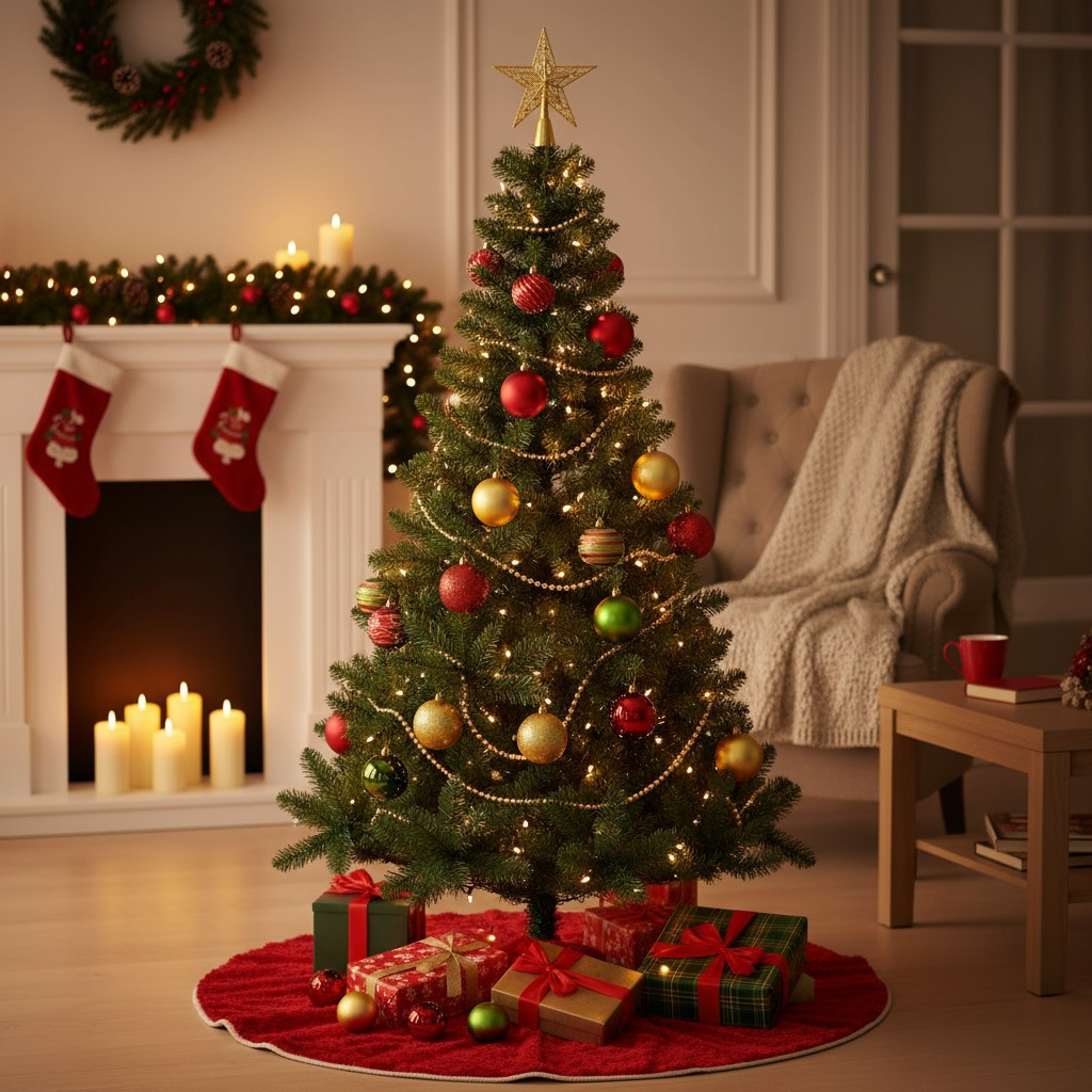 Brad artificial 220 cm cu 14 niveluri – diametru 138 cm, 89 ramuri robuste – model premium natural MultiMark GlobalProd