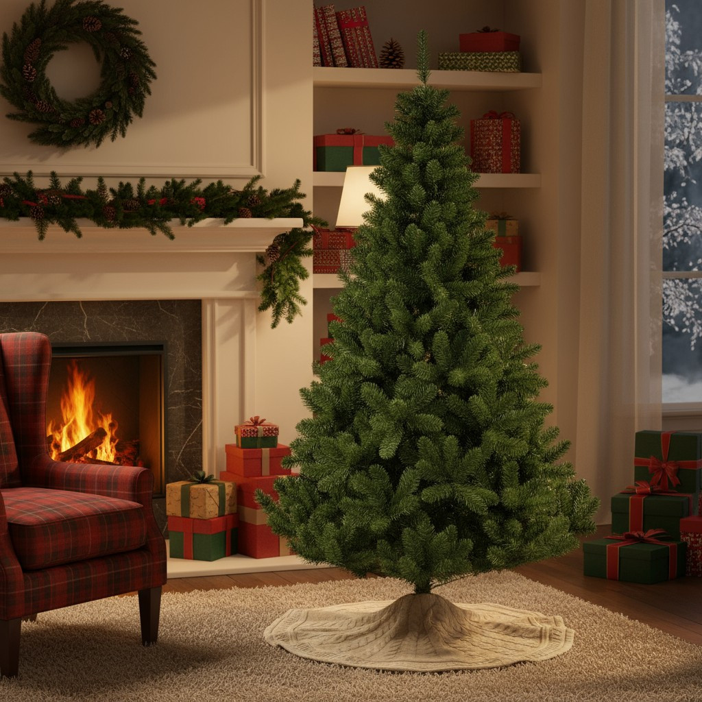 Brad artificial 220 cm cu 14 niveluri – diametru 138 cm, 89 ramuri robuste – model premium natural MultiMark GlobalProd