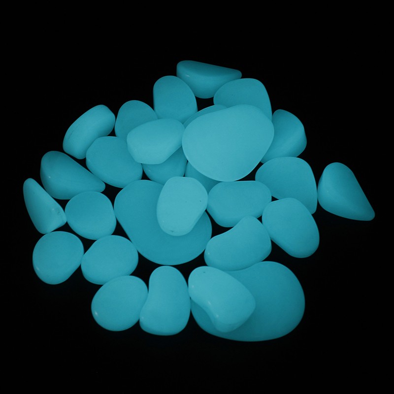 Pietricele fosforescente glow in the dark decorative, translucide care lumineaza turcoaz cantitate 1000 gr MultiMark GlobalProd