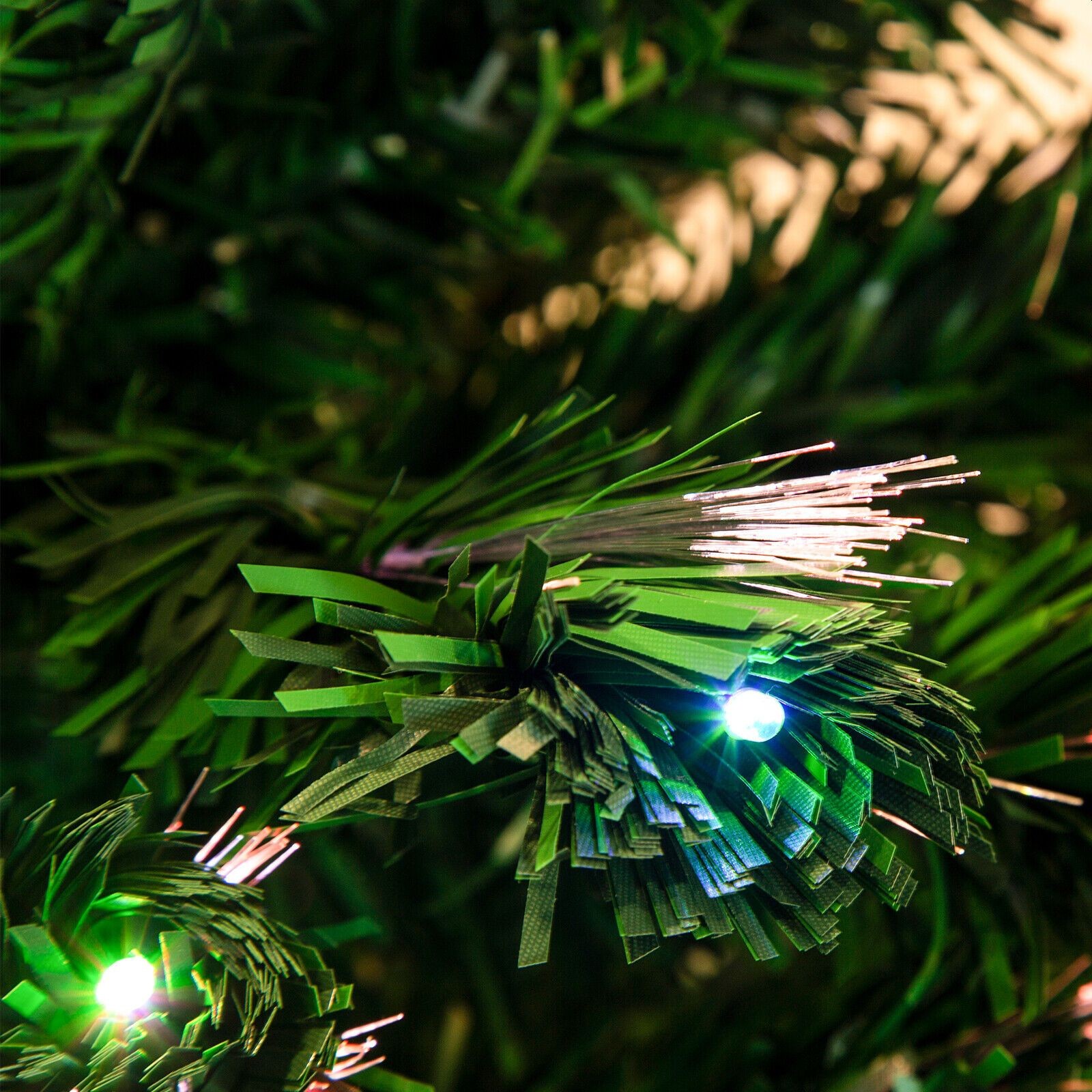 Brad artificial, iluminat cu fibra optica si led-uri, 180 cm, suport metalic inclus MultiMark GlobalProd