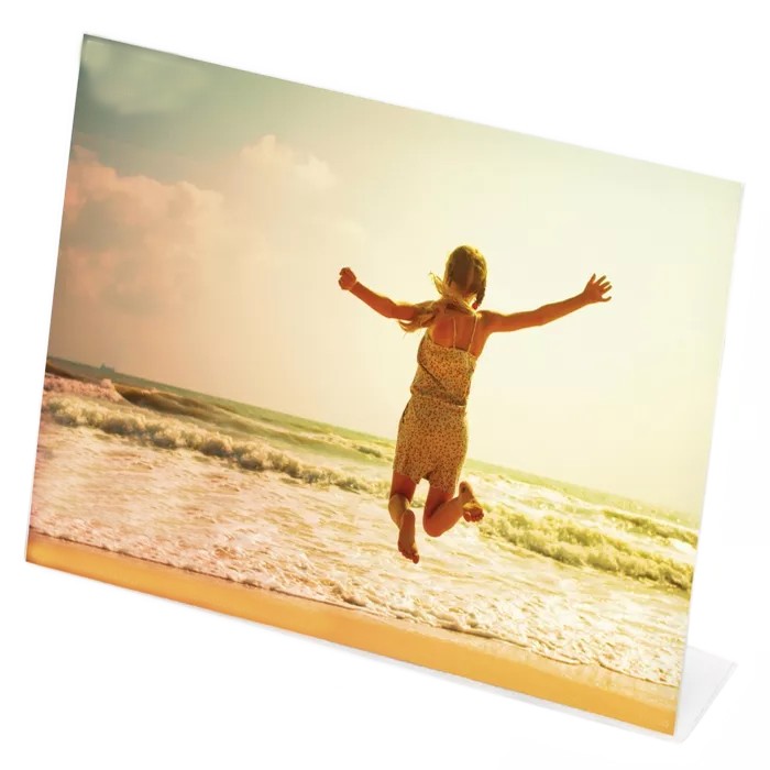 Rama foto plexiglas, format a4, landscape, suport de birou tip l transparent MultiMark GlobalProd